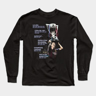 Lionel Messi Stats Long Sleeve T-Shirt